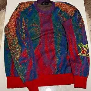 Louis Vuitton multi colored Jacquard crew neck sweater